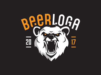 Beer bear logo animal bear beer logo polar wild