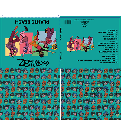 Diseño digipack disco de Gorillaz cd design disco diseño diseño grafico graphic design illustration illustrator
