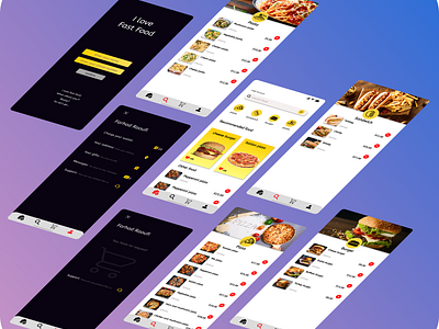 fast food app app design fastfood fastfoodapp pizza ui ux