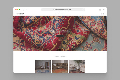 Exquisite Oriental Carpets carpets ecommerce landing page shopify uiux website