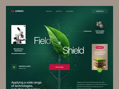 Agrinex Website design interface product service startup ui ux web website