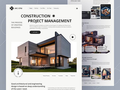 Construction Project Management Website Design agency company construction construction productivity construction project management construction web construction website contract management landing page design product design project collaboration project management task management ui ui ux design web design website design