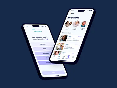 Quizzes app health mobile mobile app questionnaire quiz quizzes ui uiux