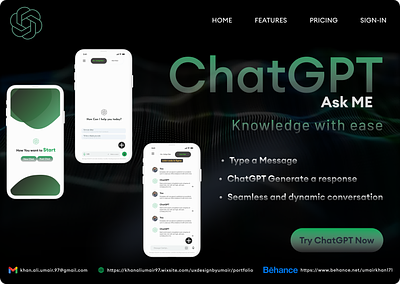 ChatGPT Mobile APP Updated Version ai app chatgpt design designing fab btn figma poster uiuxdesign