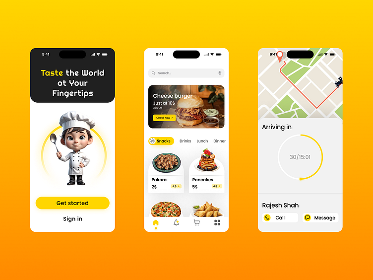 Restaurant App Ui by Vikram Shinde on Dribbble