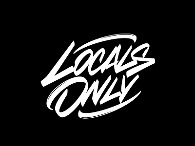 Locals Only calligraphy font lettering logo logotype typography vector
