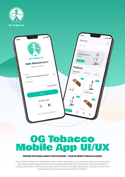 OG Tobacco Mobile App UI/UX mobile app mobile app design mobile application mobile ui ui ui ux ui ux design ux