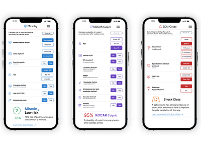 Minimal medical calculator design calculator cardiac arrest health iphone mockup medical minimal mobile nhs ui usability wellness