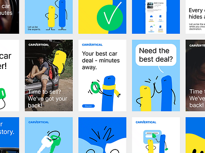 Carvertical rebrand andstudio bold brand branding car carvertical clean colour identity illustration mascot minimal visual identity