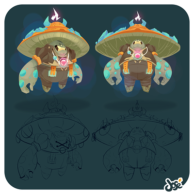 Character Design Exploration character design digitalpainting illustration magic mushroom superspaceocto