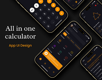 All In One Calculator App all in one calculator appdesign application appui calculator app design mobile app ui uidesign uiux ux