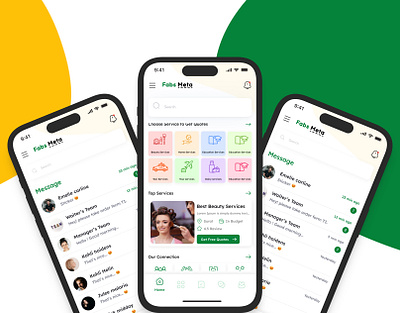 Fabsmeta APP application design graphic design landing page mobile app ui ux