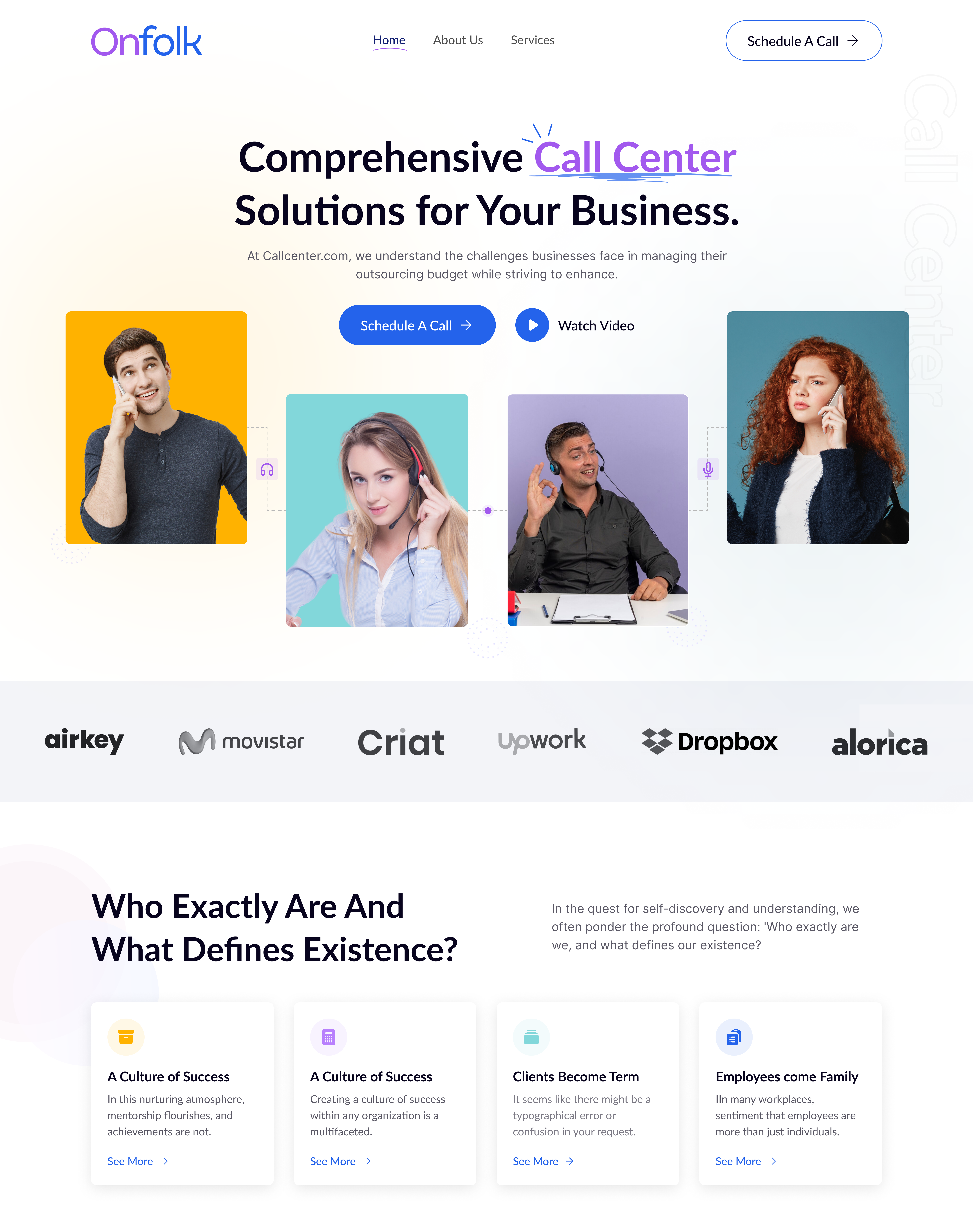 Call Center Landing page UI/UX Design by Sheikh Shihab on Dribbble