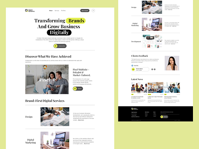 Digital Agency digital agency marketing website software website ui uiux design