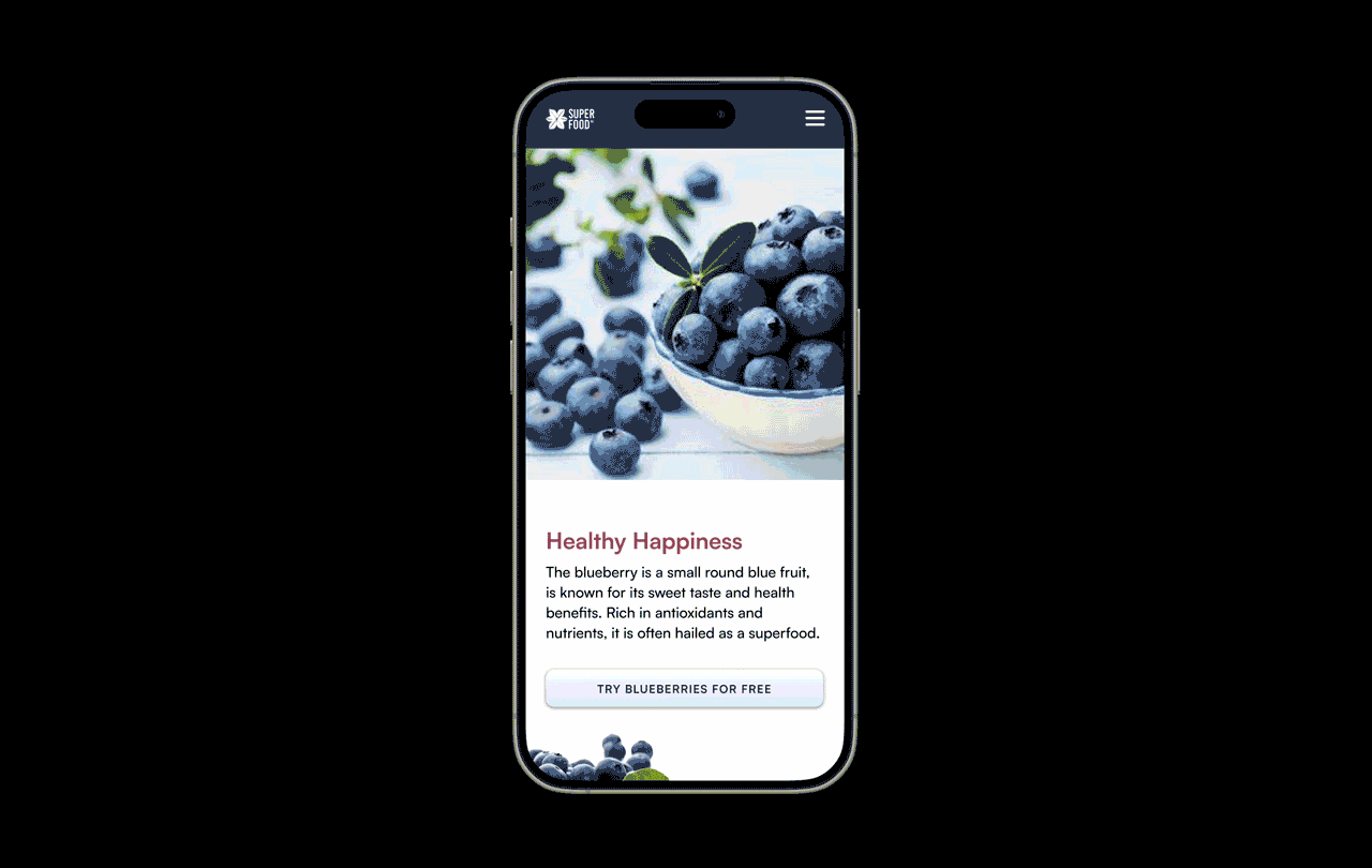 Landingpage | Superfood Inc. app app design dailyui landingpage ui ux