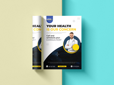 Modern medical flyer design adobe illustrator banner branding clean design graphic design health hospital illustration medical