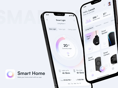 Smart Home App app design neumorphism smart app smart home app smarthome