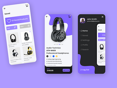 Headphones App Design app design figma responsive design uxui design