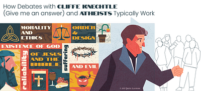 Cliffe Knechtle (Give me an answer) - Editorial mosaic atheists balance blog post bread christian christianity church cliff digital editorial existence of god god good and evil grapes illustration jesus christ knowing ministry order and design plant suffering