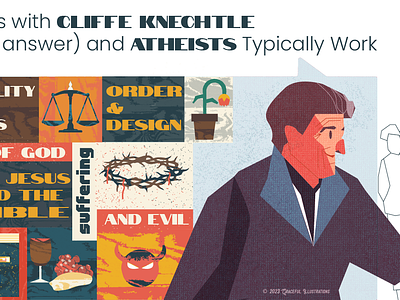 Cliffe Knechtle (Give me an answer) - Editorial mosaic atheists balance blog post bread christian christianity church cliff digital editorial existence of god god good and evil grapes illustration jesus christ knowing ministry order and design plant suffering