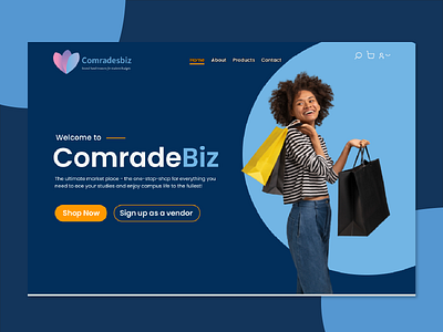 Comrade Biz web design ui design ux website redesign