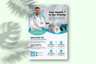 Modern medical flyer design adobe illustrator banner branding creative design graphic design hospital illustration logo medcal