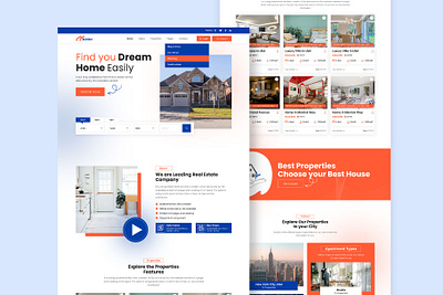 Builder Landing page design figma graphic design landing page real estate ui ui design uiux user interface web design website