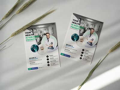 Modern medical flyer design adobe illustrator banner branding clean design graphic design health hospital illustration medical