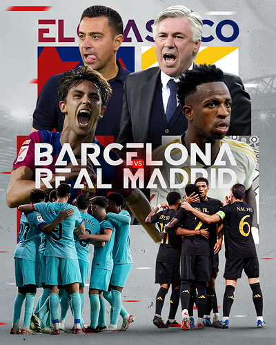 ELCLASSICO Poster Design barcelona elclassico football laliga poster realmadrid spain