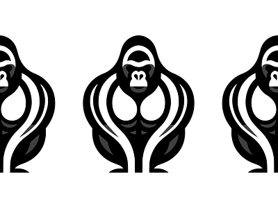 GORILLA animal banane bonobo branding design gorilla gorille graphic design icon identity illustration jungle logo monkey singe ui vector