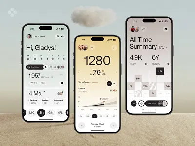 Financial application account app application bank app banking card financial fintech ios minimal mobile app design saas startup statistic tracker