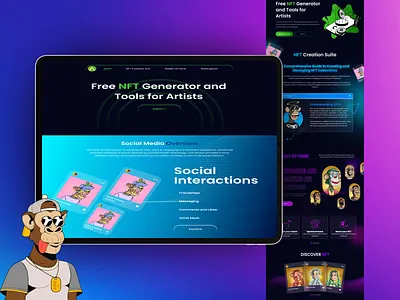 NFT Generator Website UI application creative design designer development graphic design nft ui uiux website