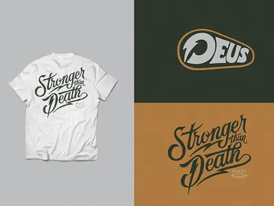 DEUS EX MACHINA - Stronger Than Death design graphic design lettering lettering art logo typography