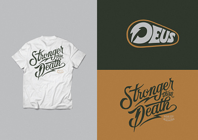 DEUS EX MACHINA - Stronger Than Death design graphic design lettering lettering art logo typography