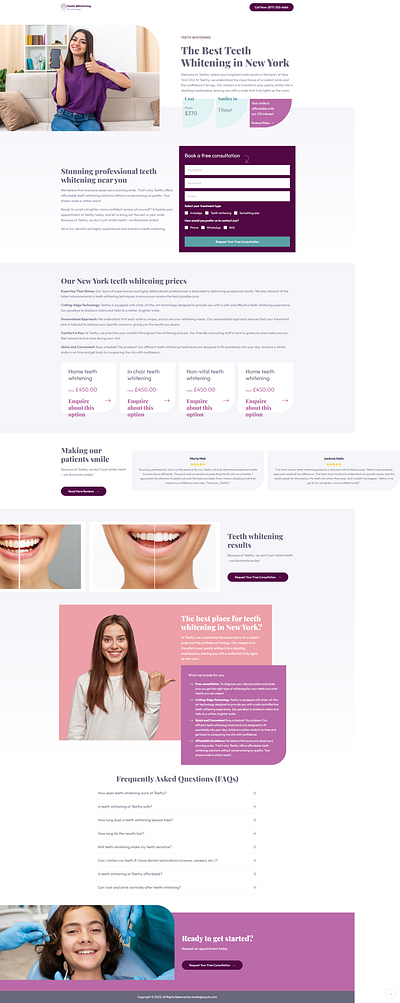Best Teeth Whitening Lead Generation Landing Page design landing page lead generation template wordpress
