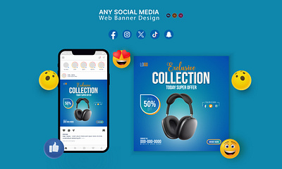 Social media post design advertising agency design illustration logo social social media banner social media post ui web banner