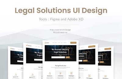 Legal Solutions Website UI Design figma graphic design ui ux