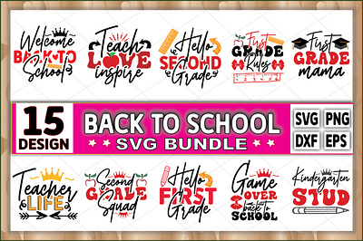 Back to School SVG Bundle school shirt for kids svg