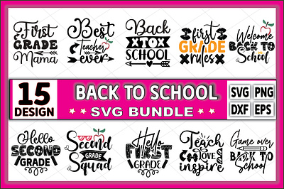Back to School SVG Bundle school shirt for kids svg