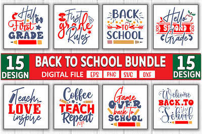 Back to School Bundle school shirt for kids svg