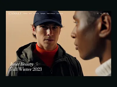 CANALI – Editorial page animation apparel clothing color design desktop digital ecommerce editorial elegant fashion icon interactions minimal storytelling template ui ux web website