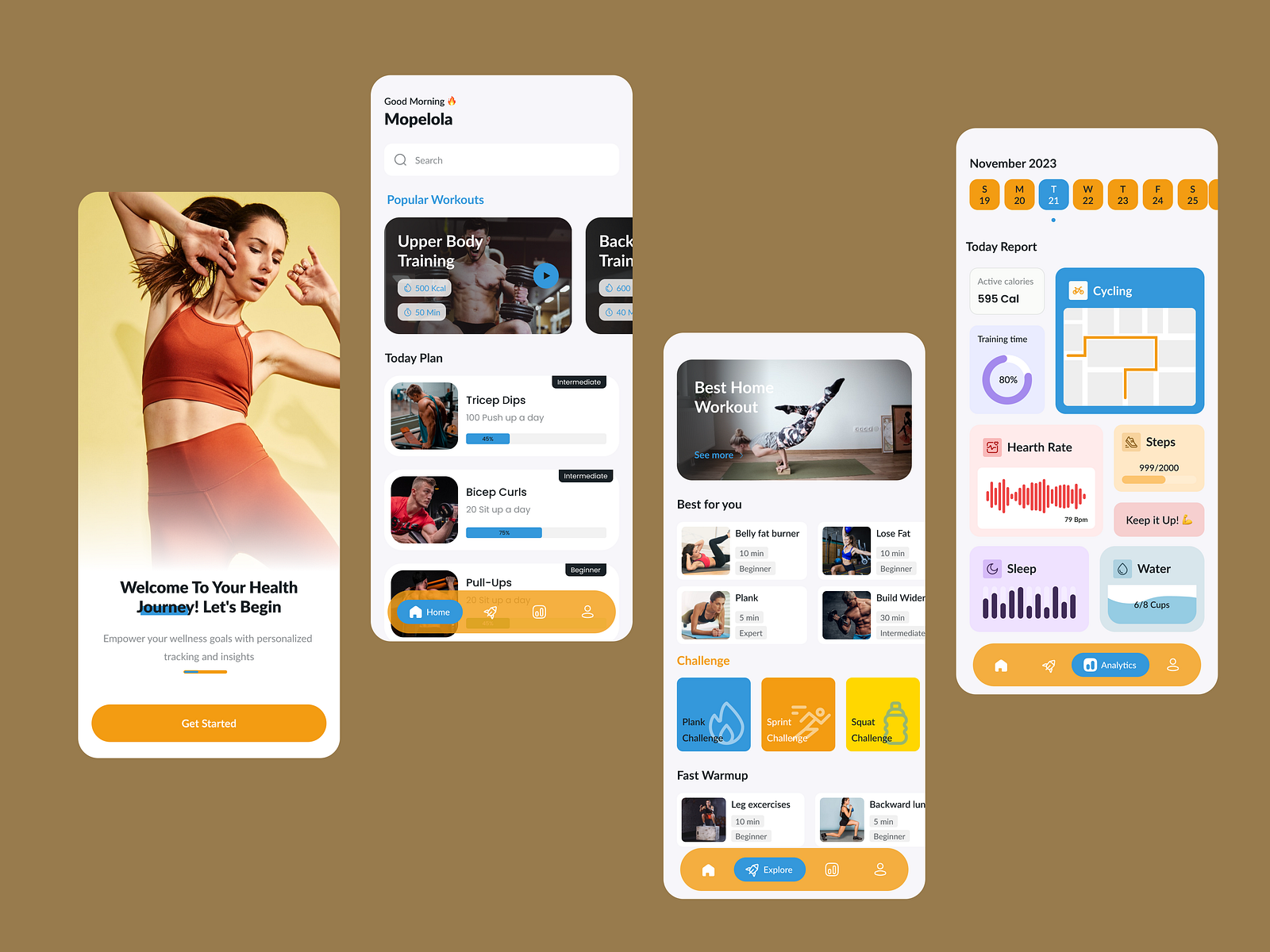 Health Tracker by Emmanuel Ben on Dribbble