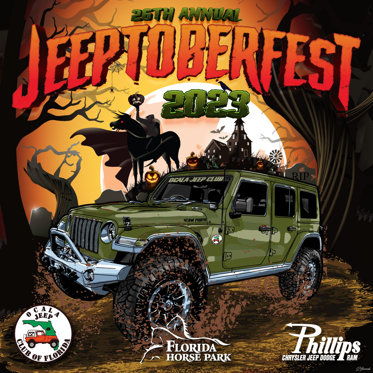 Jeeptoberfest event art by Scott Herrick on Dribbble