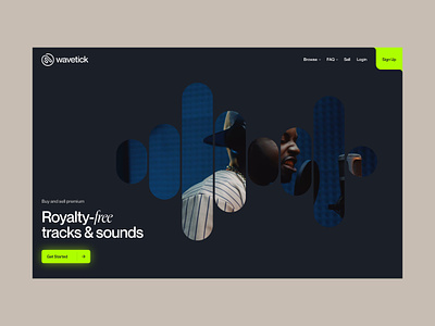 Wavetick ecommerce marketplace music store ui ux web design website