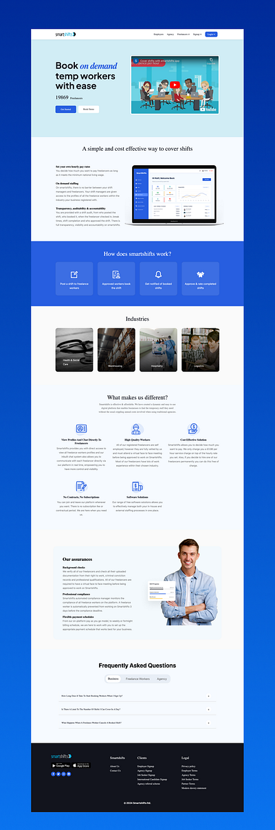 Landing page - Employment design figma job search strategy ui uiux prototyping ux
