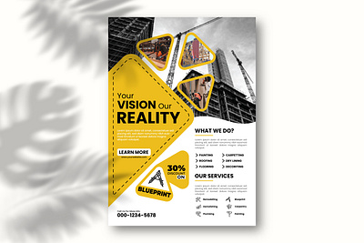 Modern flyer design for construction company adobe illustrator banner branding business construction creative design graphic design illustration logo