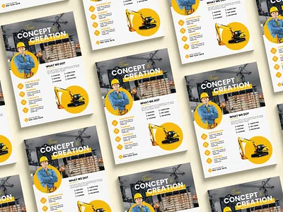 Premium flyer design for construction company adobe illustrator banner book cover branding business construction creative design graphic design illustration vector