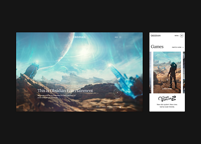 Obsidian Revisited Preview concept gamedev obsidian entertainment redesign the outer worlds ui uiux website