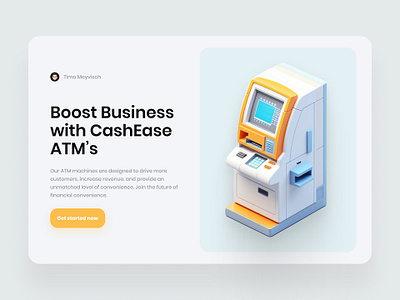 Business Icon: 3D Isometric ATM Illustration 3d atm machine 3d business icon 3d header 3d icon 3d icon pack 3d illustration 3d landing page atm atm machine hero content hero header hero shot landing page