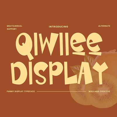Qiwiiee Funny Display Typeface animation branding design font fonts graphic design logo nostalgic